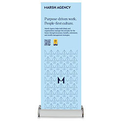 Career Fair Pop Up Banner - Pattern Sky Blue