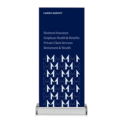 Business Lines Pop Up - Pattern Midnight Blue